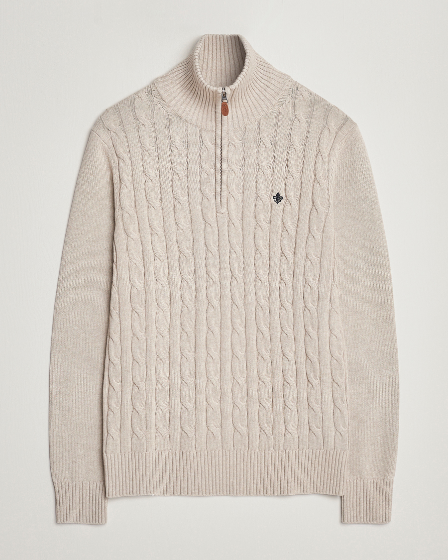 Herre | Gensere | Morris | Raymond Cable Half Zip Khaki