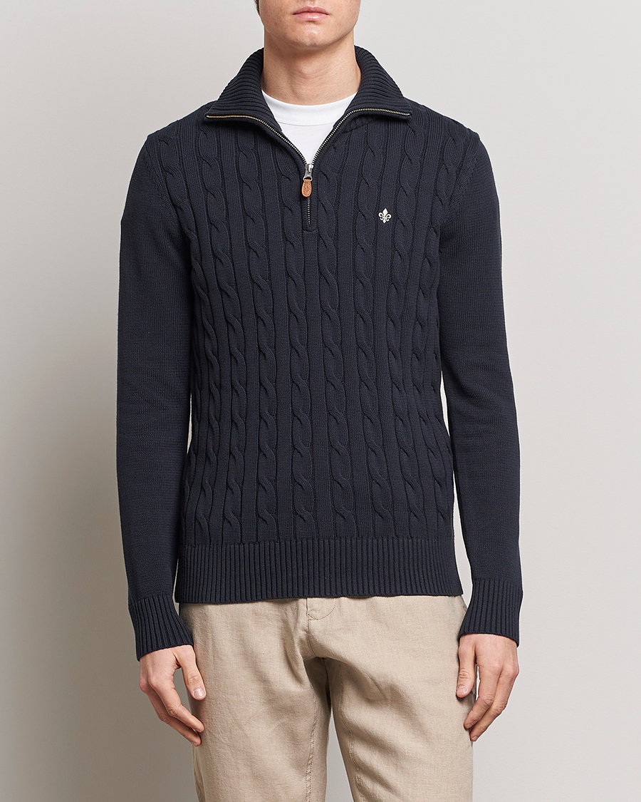 Herre |  | Morris | Raymond Cable Half Zip Old Blue