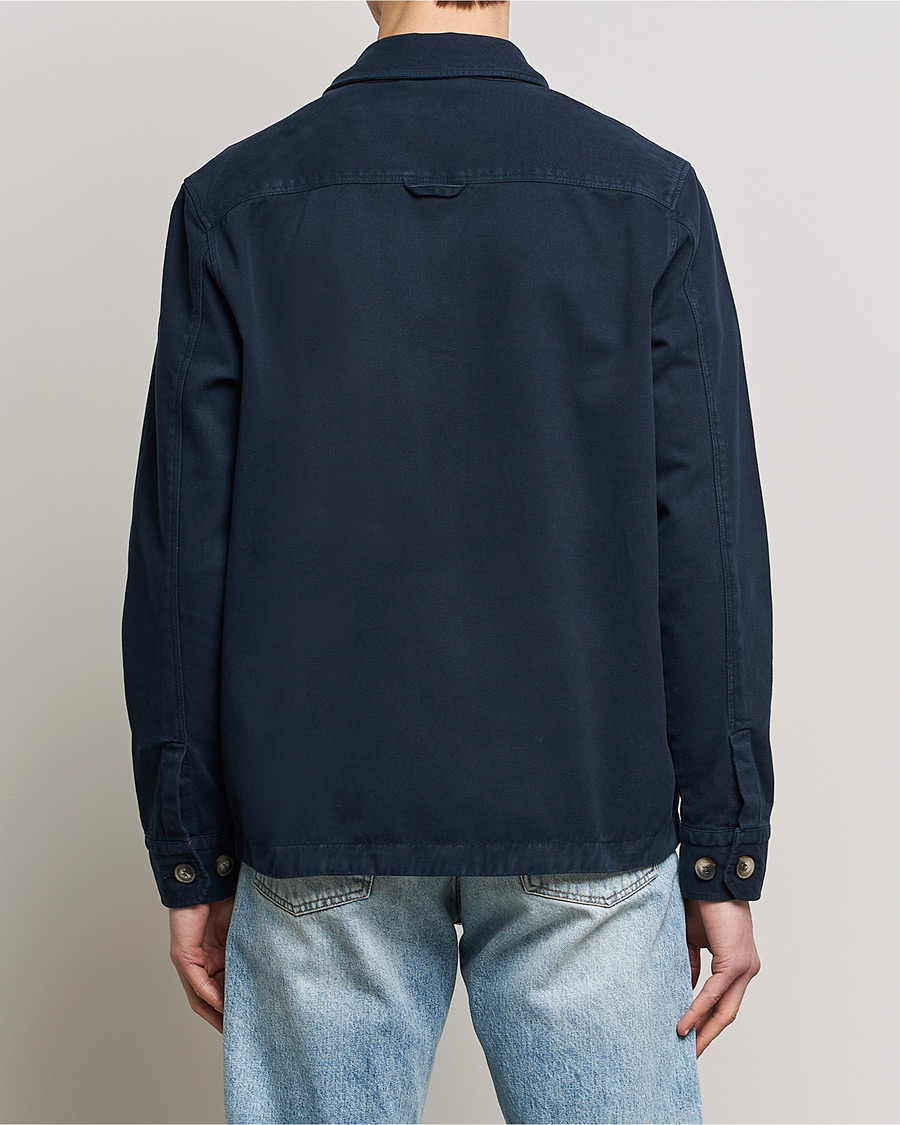 Herre | Skjorter | Morris | Brayden Zip Overshirt Old Blue