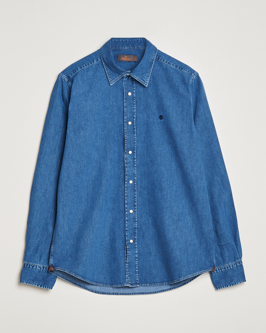 Herre | Skjorter | Morris | William Denim Shirt Medium Blue