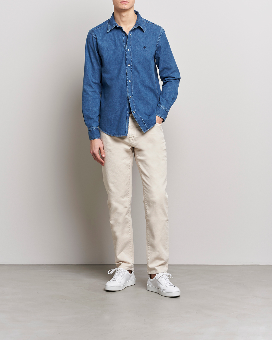 Herre | Skjorter | Morris | William Denim Shirt Medium Blue