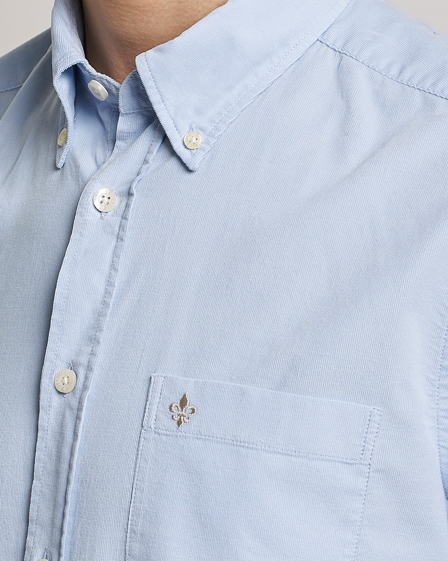 Herre | Skjorter | Morris | Summer Corduroy Shirt Light Blue