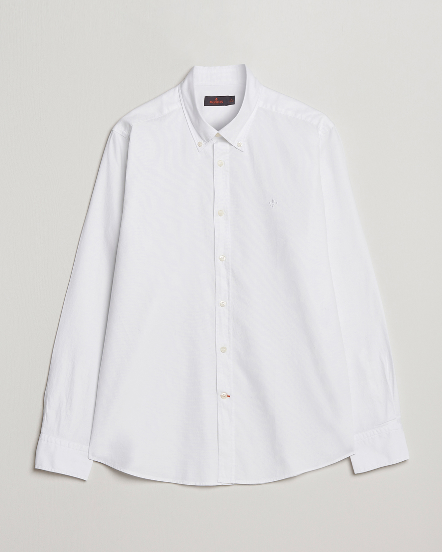 Herre | Skjorter | Morris | Structured Washed Button Down Shirt White