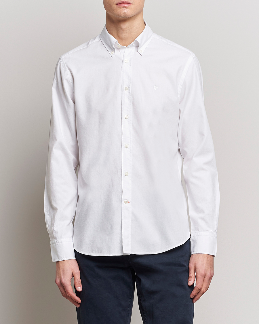 Herre | Skjorter | Morris | Structured Washed Button Down Shirt White