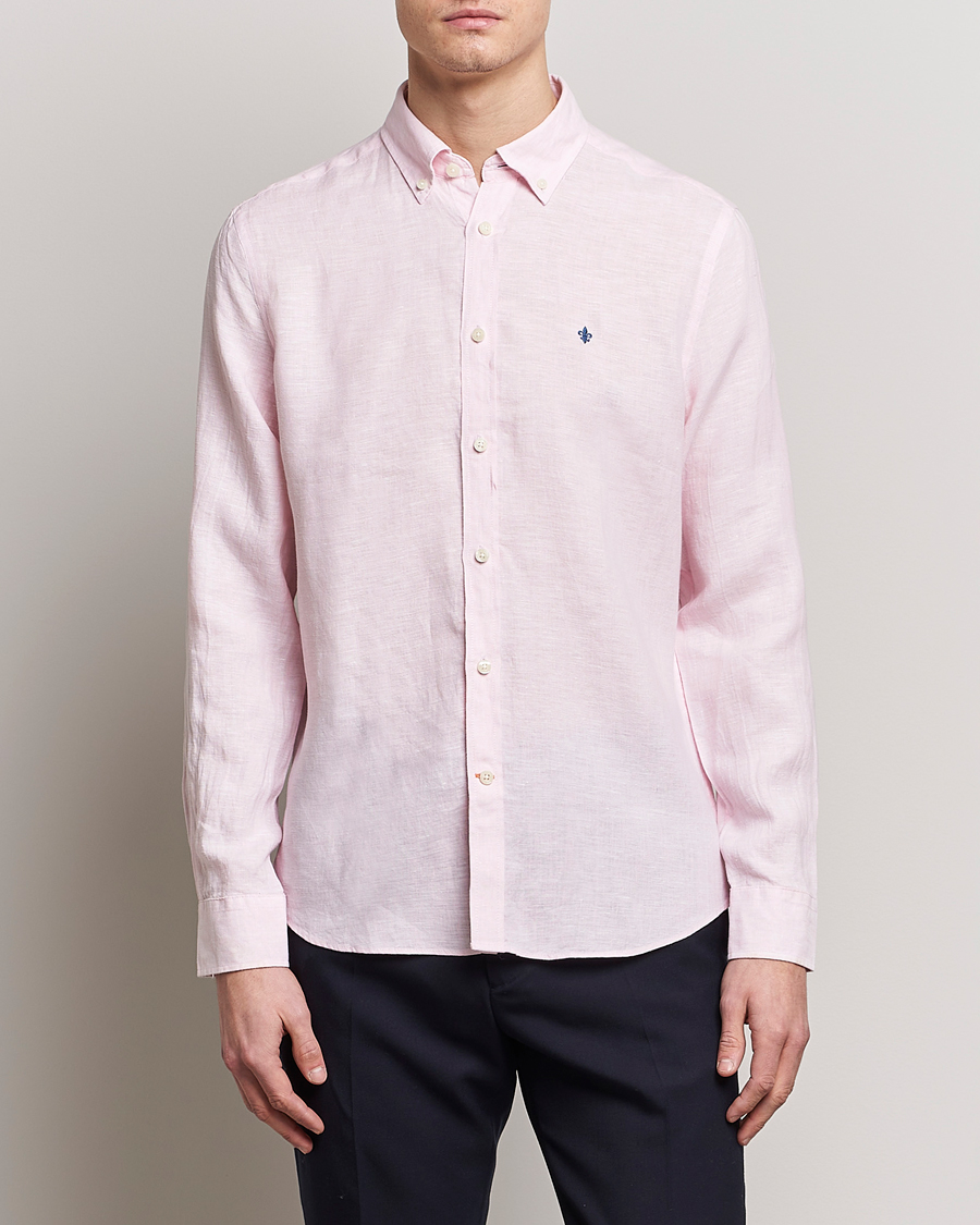 Herre | Linskjorter | Morris | Douglas Linen Button Down Shirt Pink
