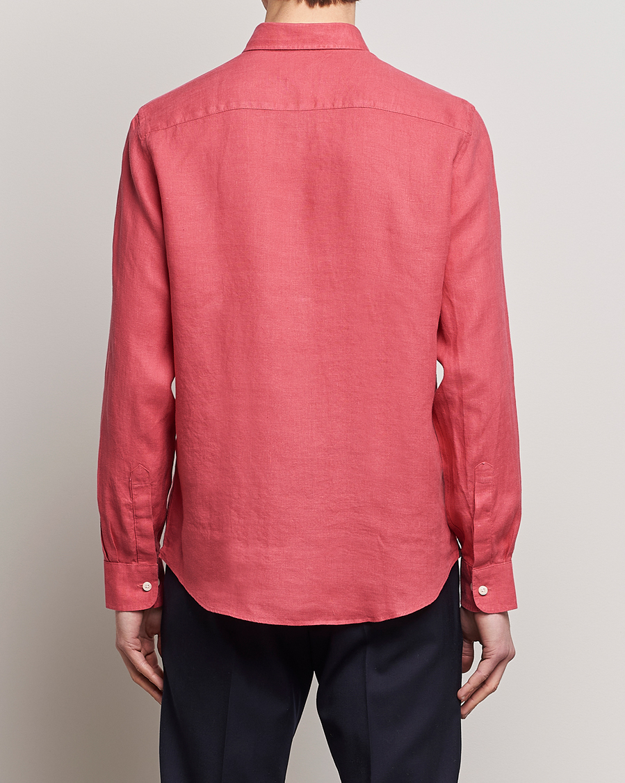 Herre | Skjorter | Morris | Douglas Linen Button Down Shirt Red