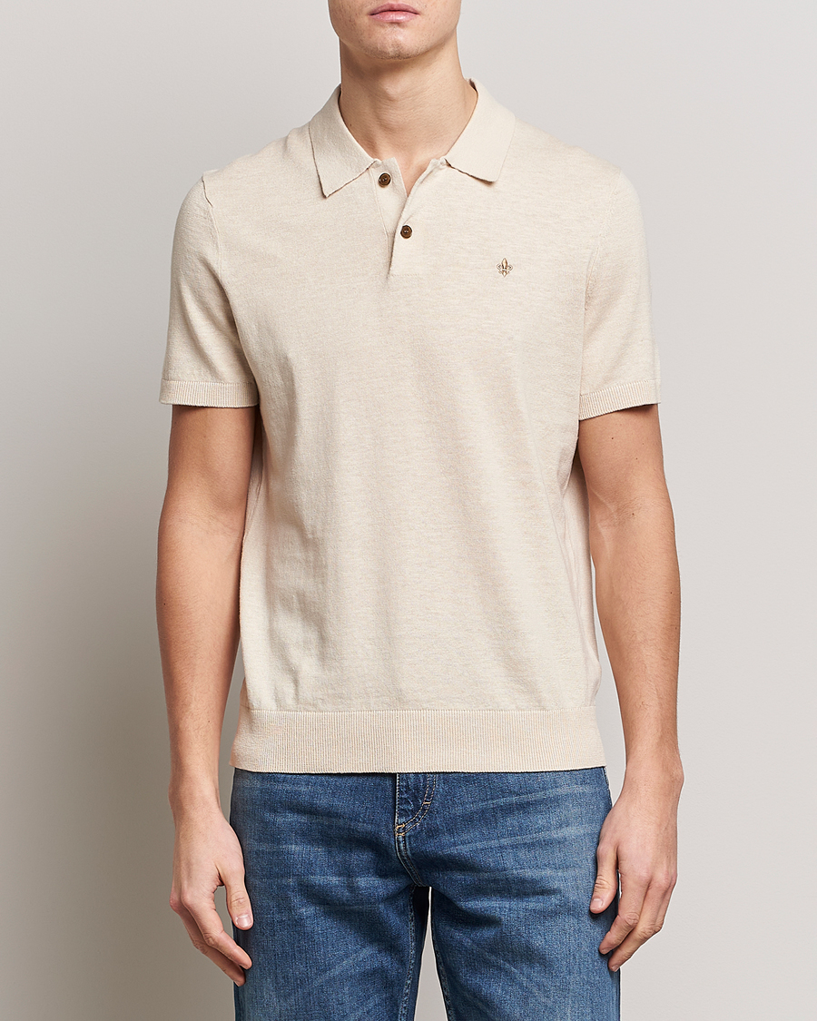 Herre | Pikéer | Morris | Harold Cotton/Linen Summer Polo Off White