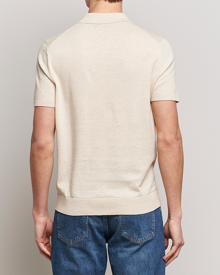 Herre | Pikéer | Morris | Harold Cotton/Linen Summer Polo Off White