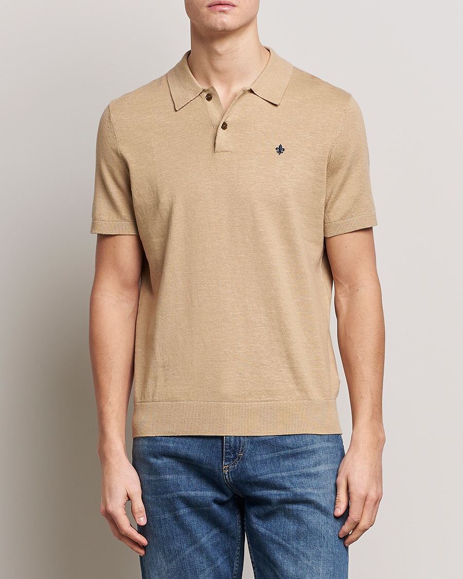 Herre |  | Morris | Harold Cotton/Linen Summer Polo Camel
