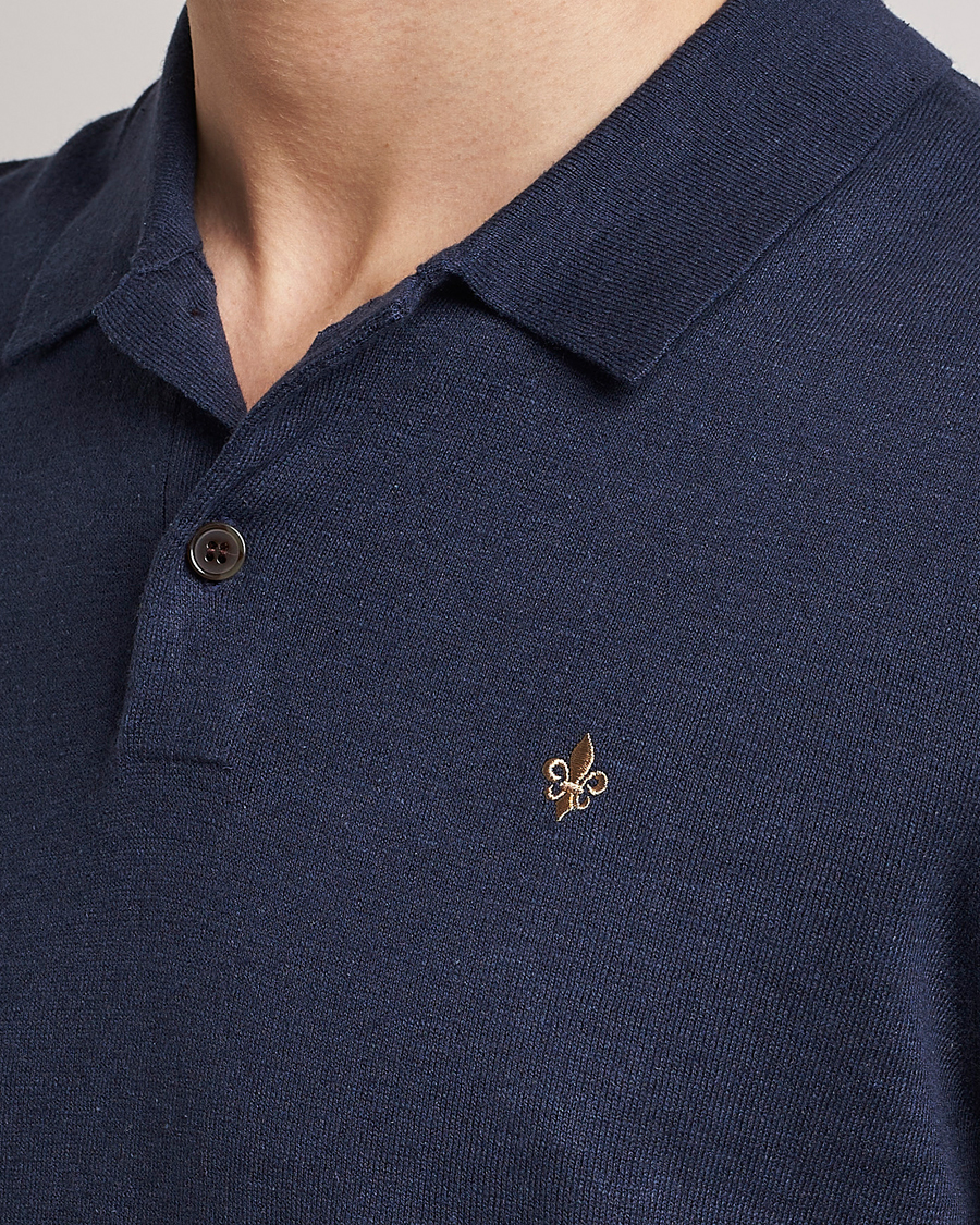 Herre | Pikéer | Morris | Harold Cotton/Linen Summer Polo Navy
