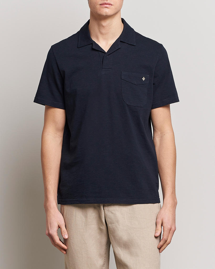 Herre | | Morris | Clopton Cotton Blend Polo Old Blue