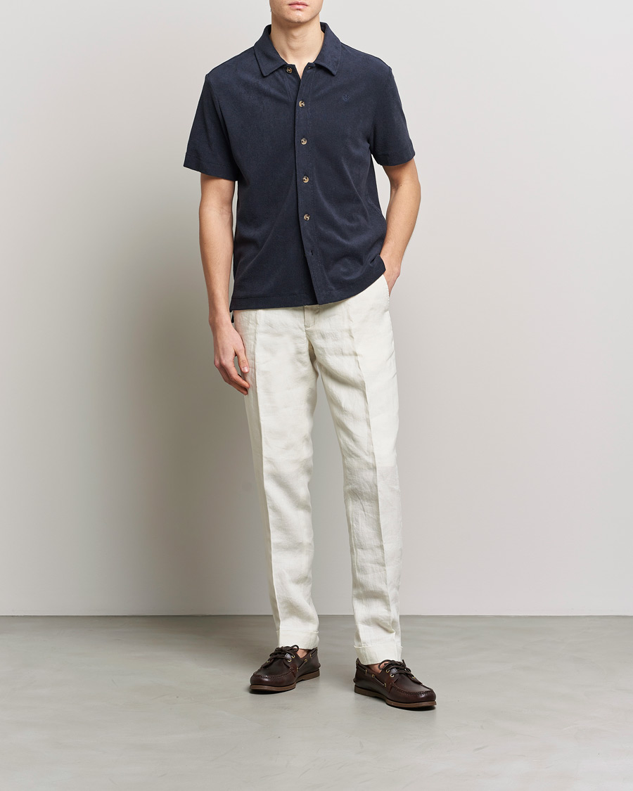 Herre | Skjorter | Morris | Hunter Terry Short Sleeve Shirt Old Blue