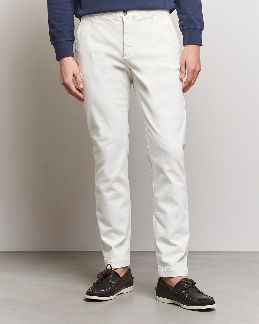 Herre | Preppy Authentic | Morris | Jeffrey Brushed Stretch Chino White