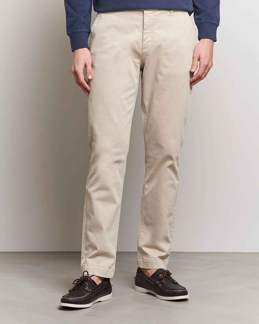 Herre | Klær | Morris | Jeffrey Brushed Stretch Chino Khaki