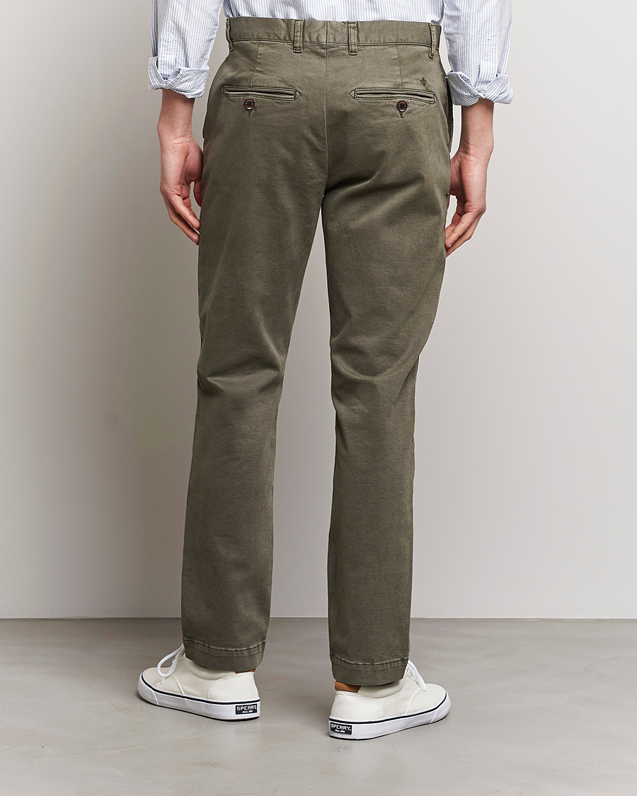 Herre | Bukser | Morris | Jeffrey Brushed Chinos Olive