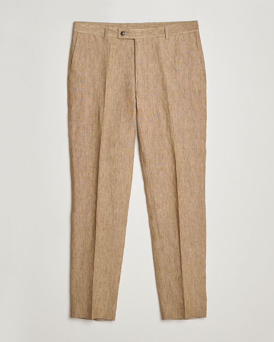 Herre | Bukser | Morris | Bobby Linen Suit Trousers Khaki