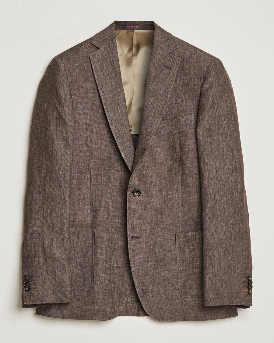 Herre | Dressjakker | Morris | Archie Linen Suit Blazer Brown