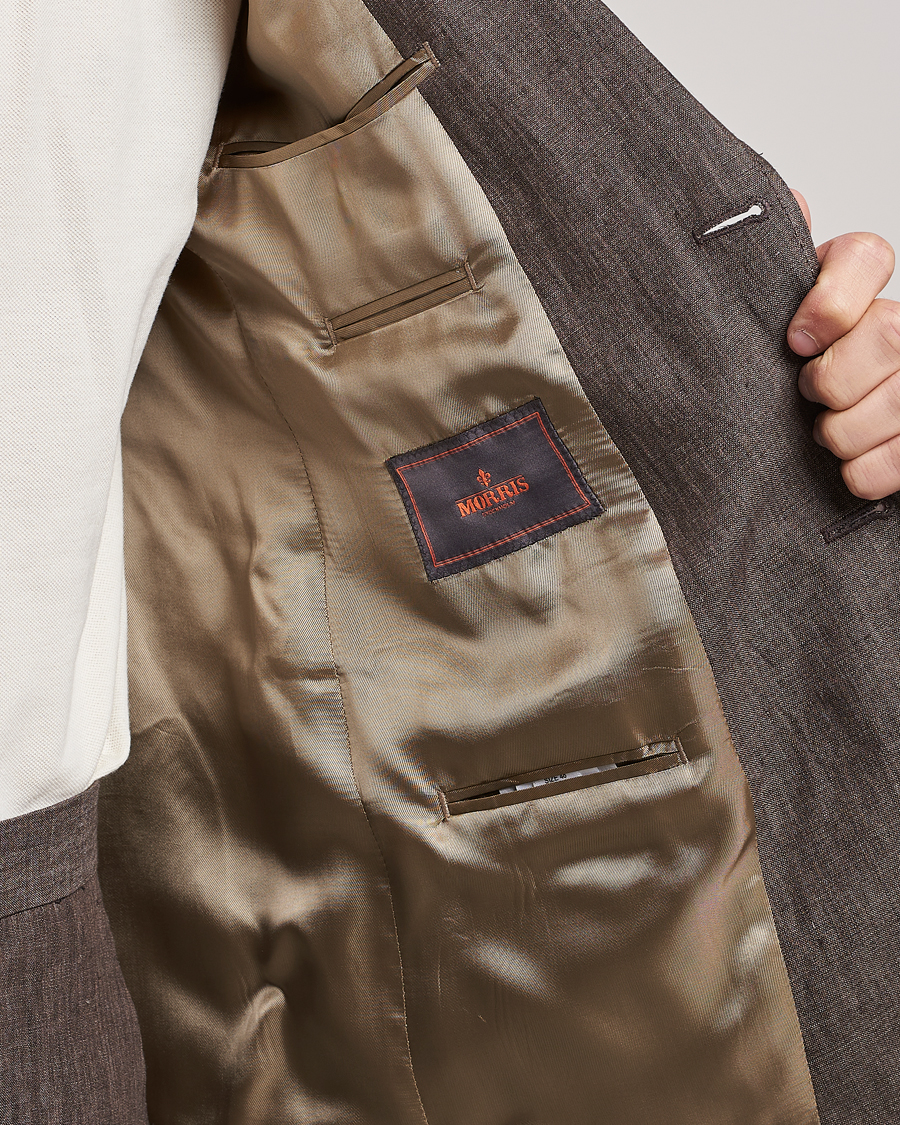 Herre | Dressjakker | Morris | Archie Linen Suit Blazer Brown