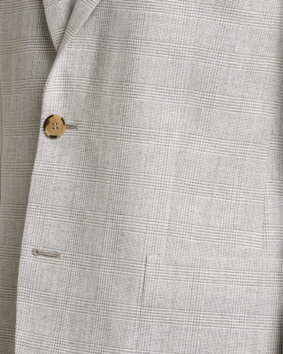 Herre | Dressjakker | Morris | Archie Glencheck Cotton Blazer Khaki