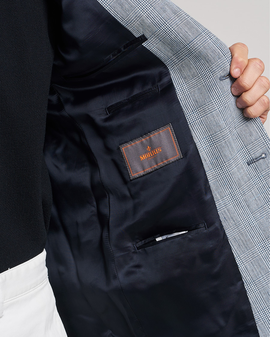 Herre | Dressjakker | Morris | Archie Glencheck Cotton Blazer Blue