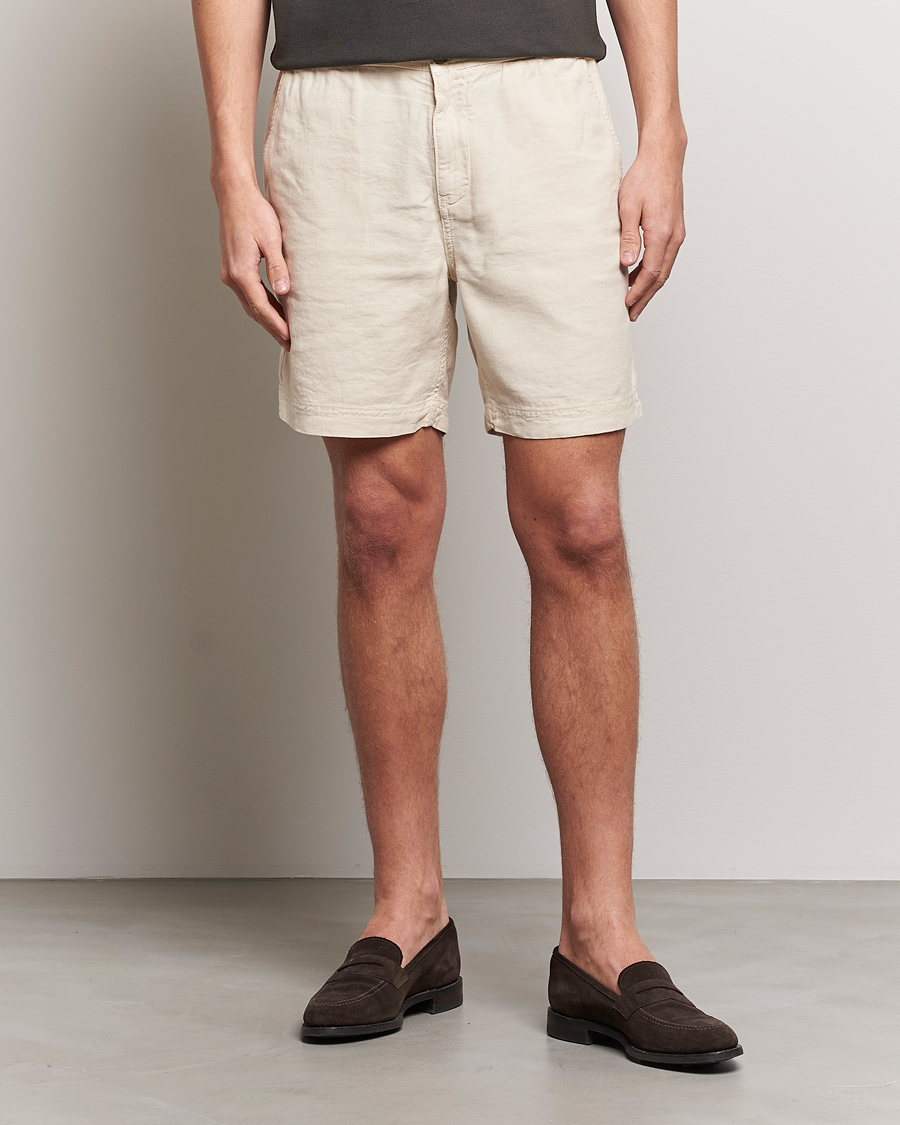 Herre | Shorts | Morris | Fenix Linen Drawstring Shorts Beige
