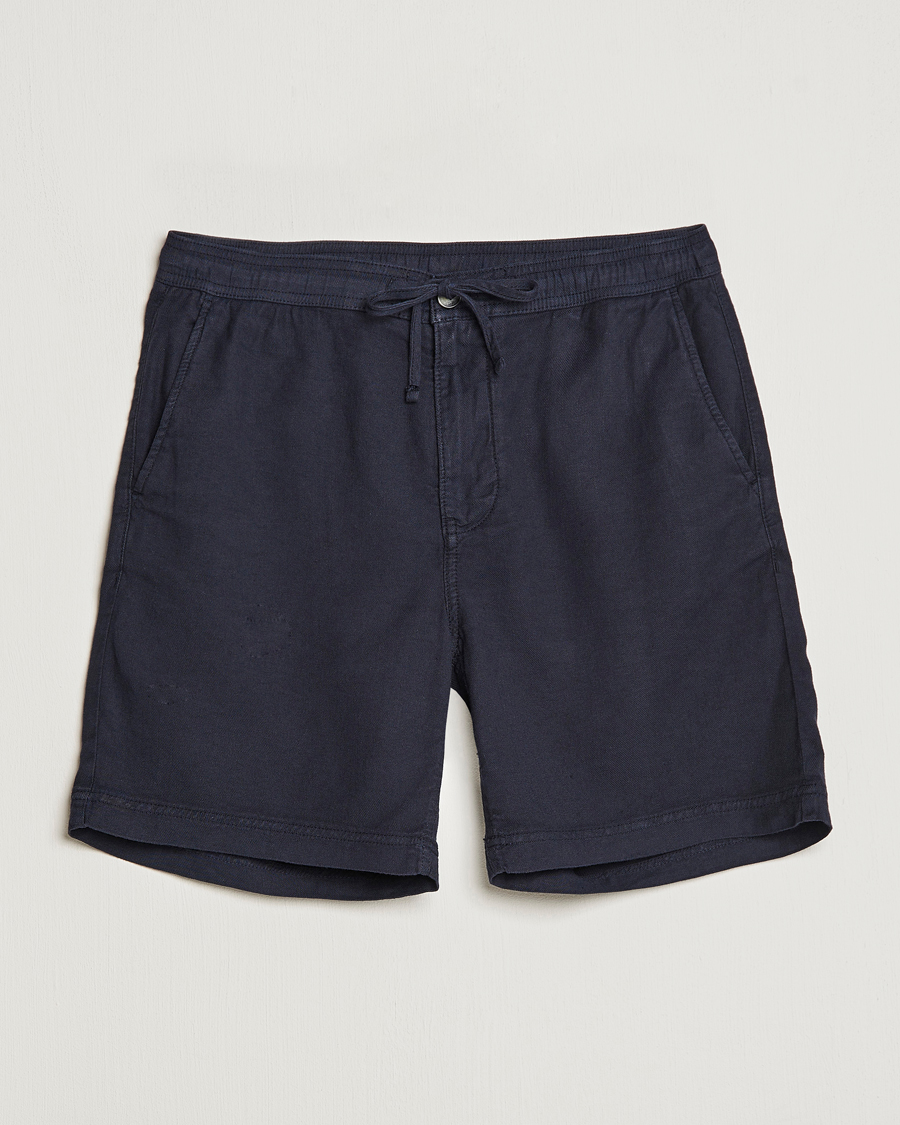 Herre | Shorts | Morris | Fenix Linen Drawstring Shorts Navy