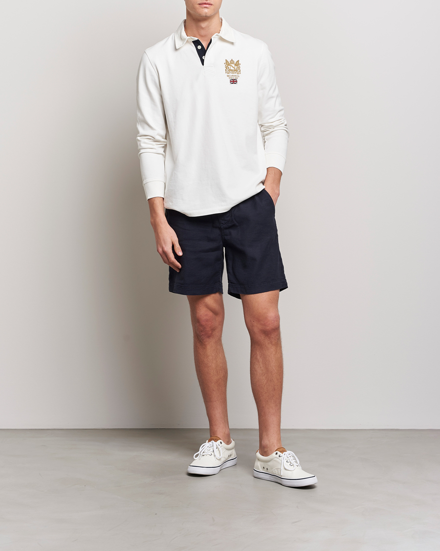Herre | Shorts | Morris | Fenix Linen Drawstring Shorts Navy