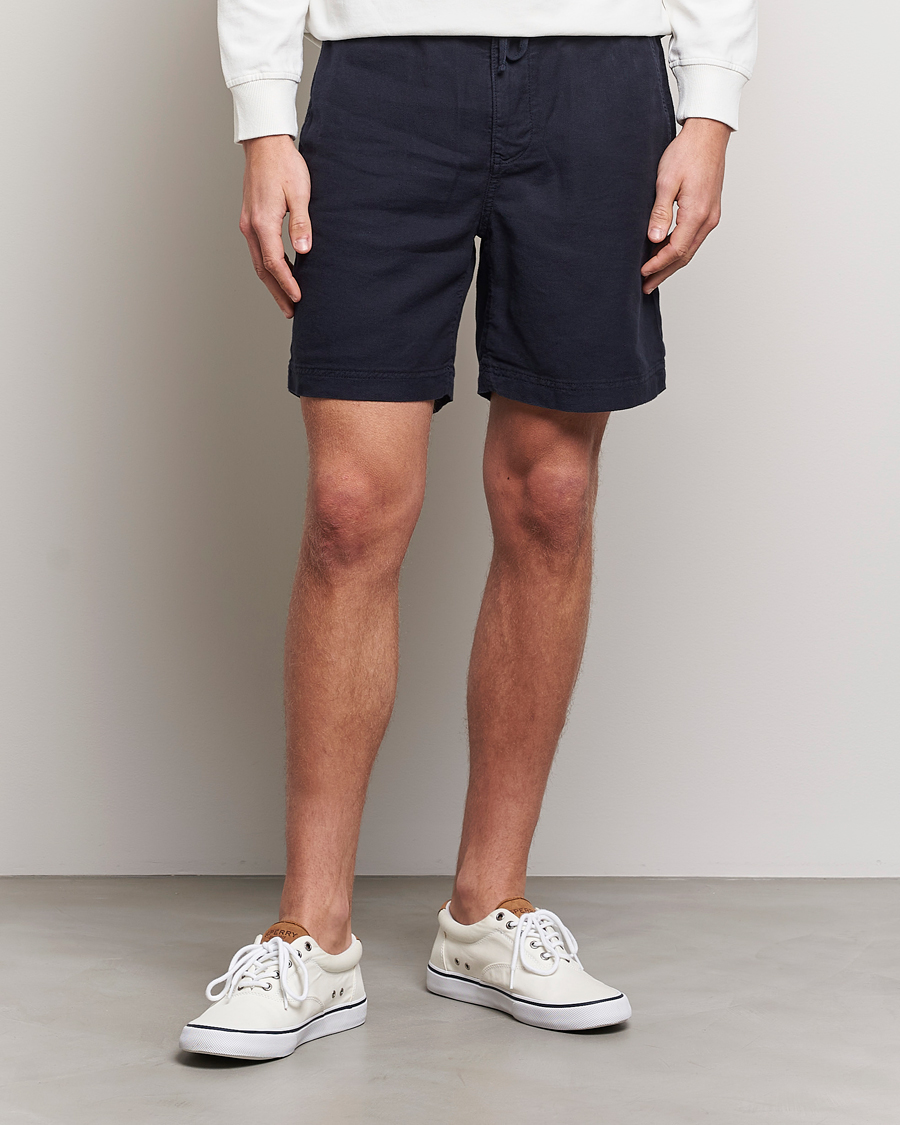 Herre | Shorts | Morris | Fenix Linen Drawstring Shorts Navy
