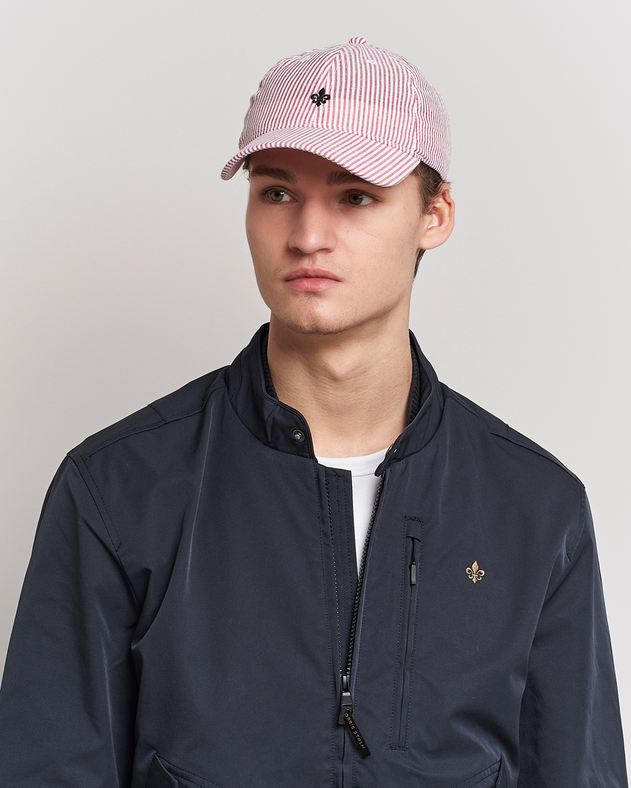 Herre |  | Morris | Chapman StripedCotton Cap Red/White