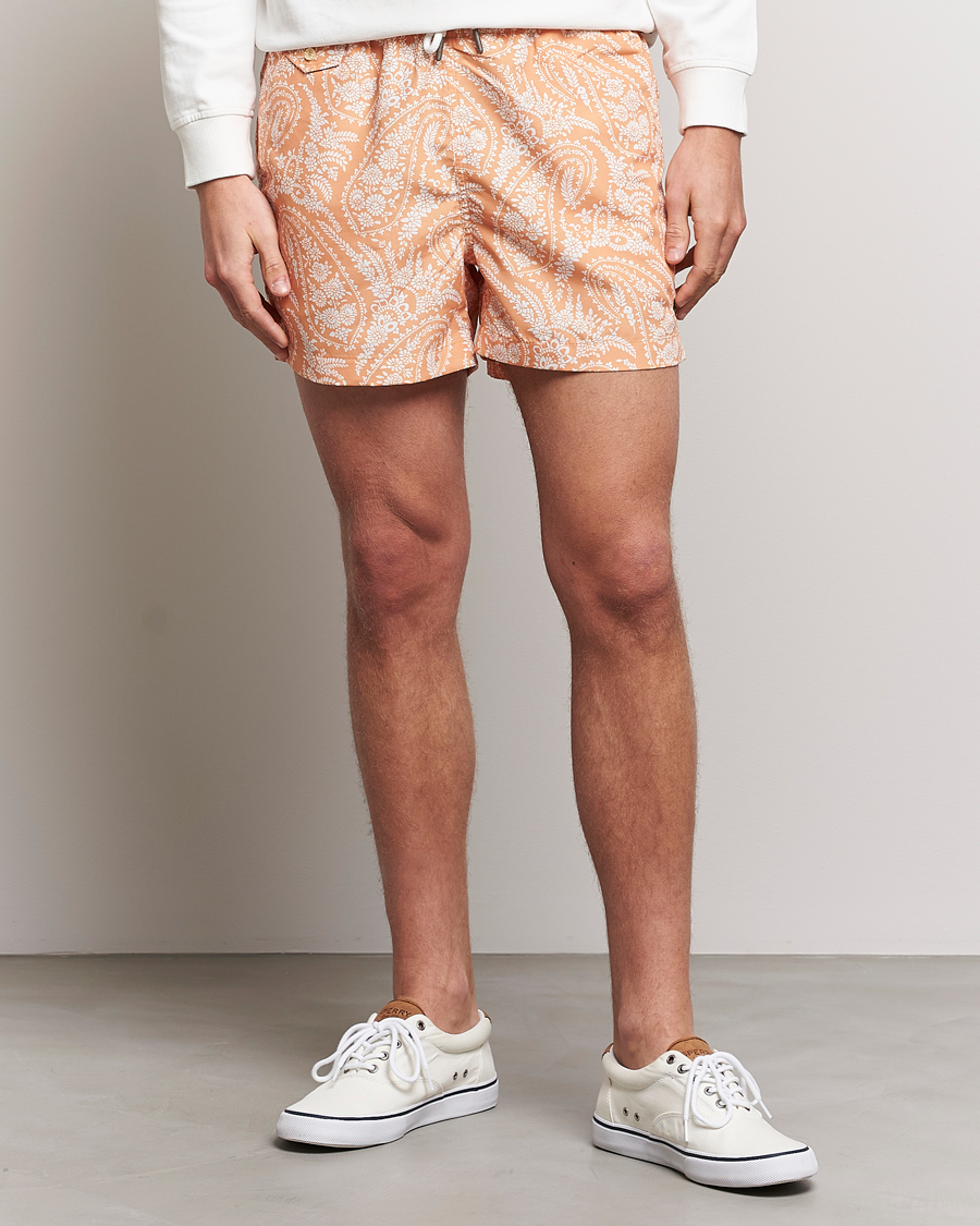 Herre | Badeshorts | Morris | Paisley Bathing Trunks Orange