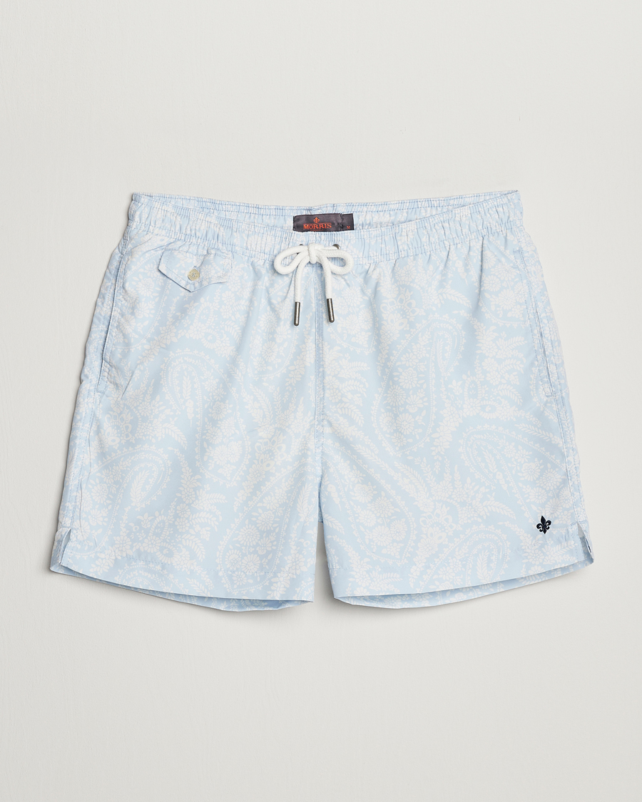 Herre | Badeshorts | Morris | Paisley Bathing Trunks Light Blue
