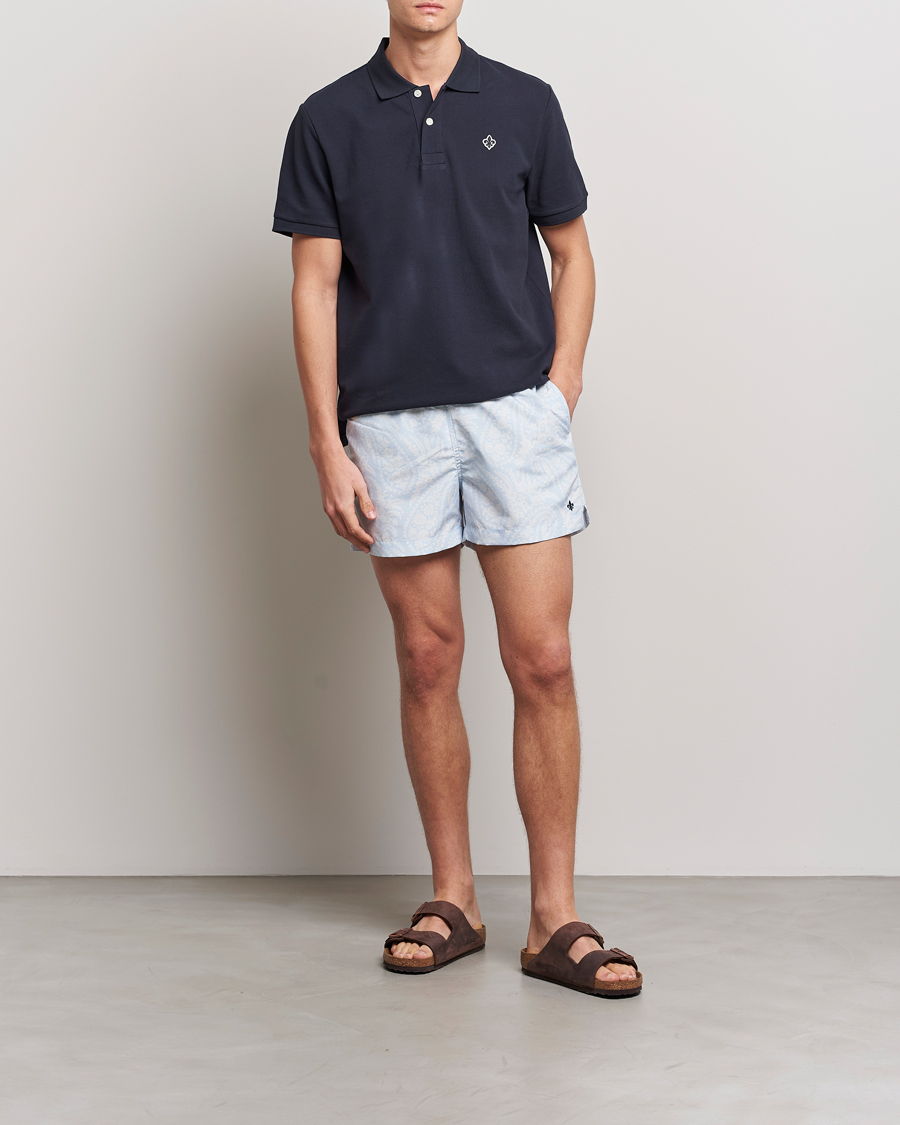 Herre | Badeshorts | Morris | Paisley Bathing Trunks Light Blue