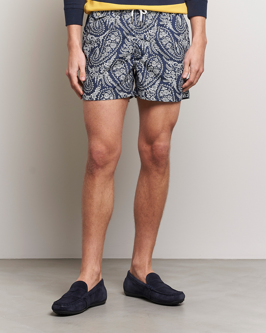 Herre | Badeshorts | Morris | Paisley Bathing Trunks Navy