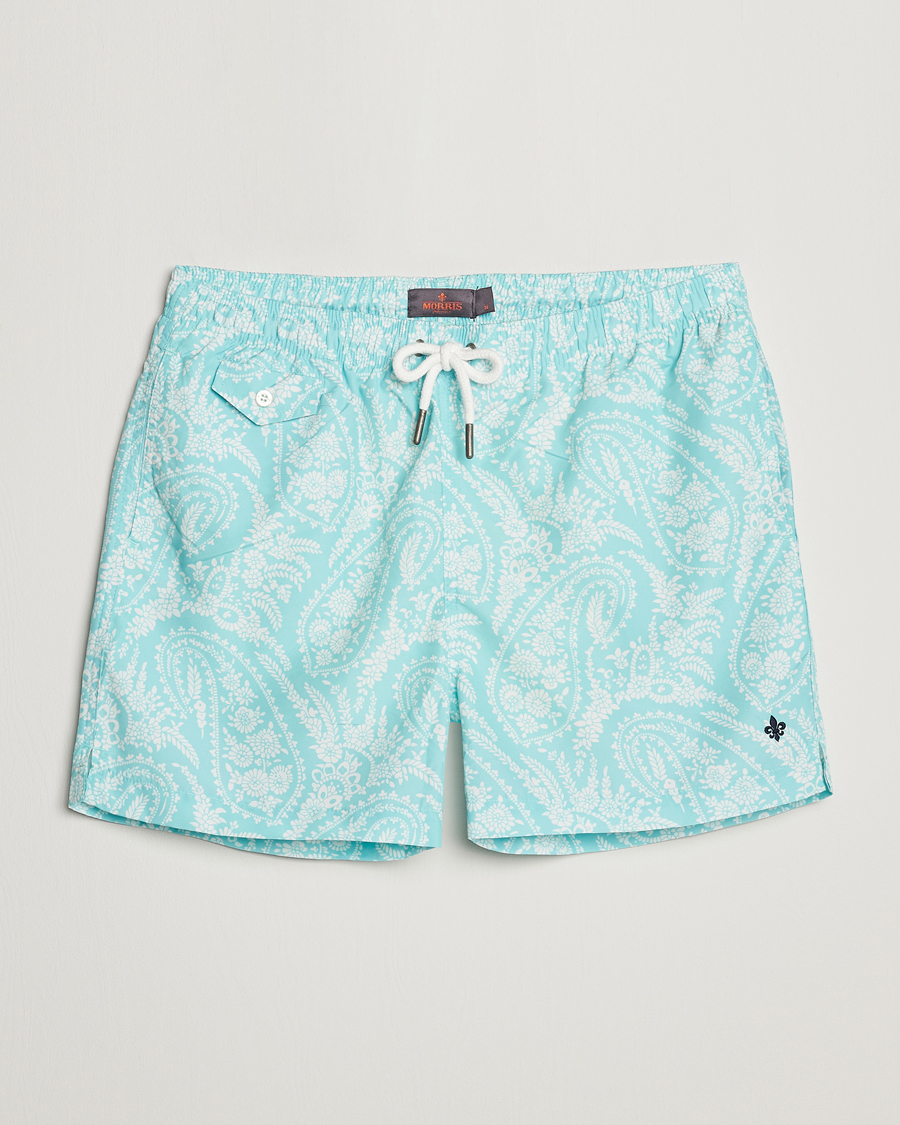 Herre | Badeshorts | Morris | Paisley Bathing Trunks Turquoise