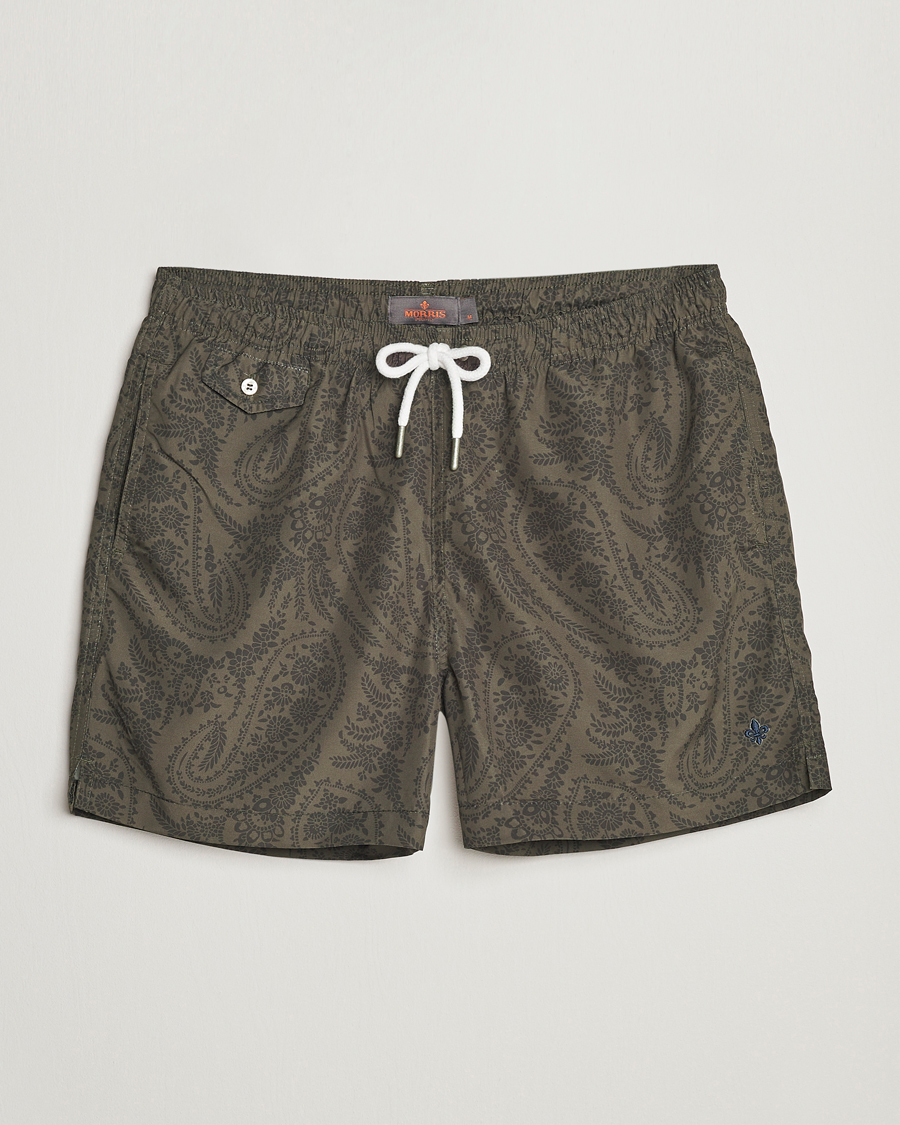 Herre | Badeshorts | Morris | Paisley Bathing Trunks Olive