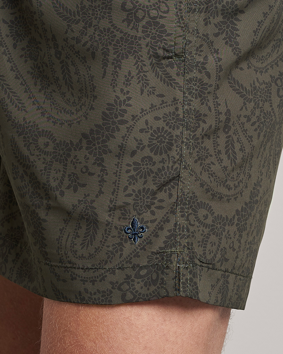 Herre | Badeshorts | Morris | Paisley Bathing Trunks Olive