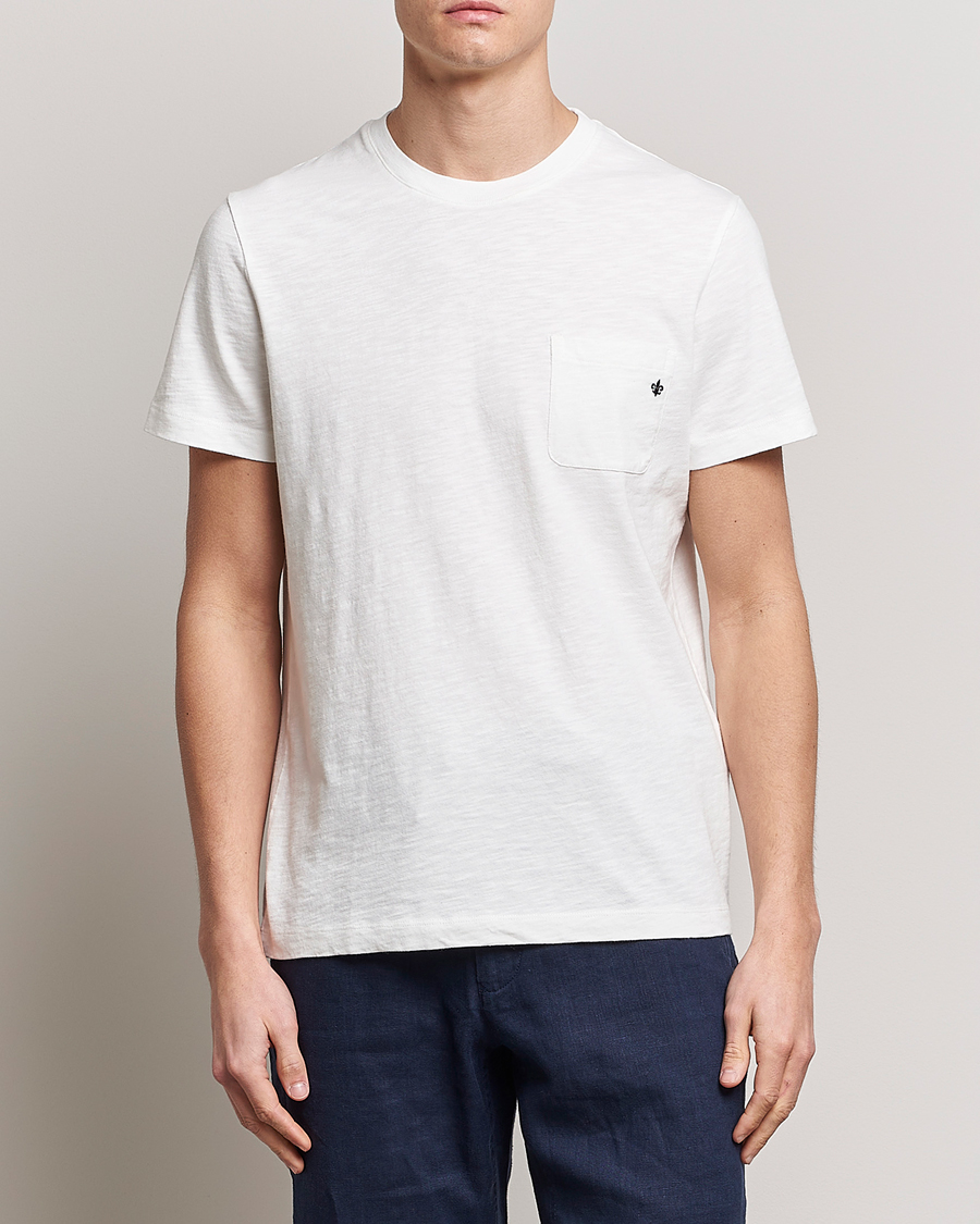 Herre |  | Morris | Lily Slub Pocket Crew Neck Tee White