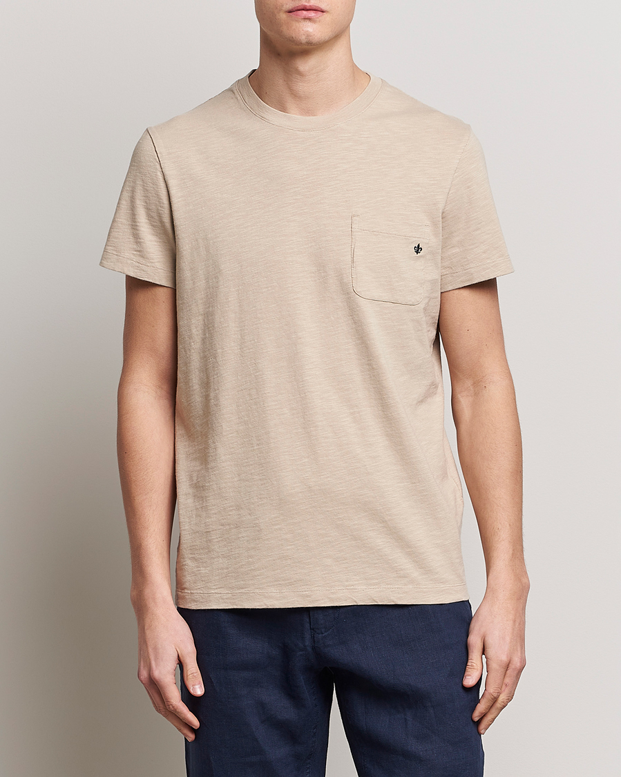 Herre |  | Morris | Lily Slub Pocket Crew Neck Tee Beige