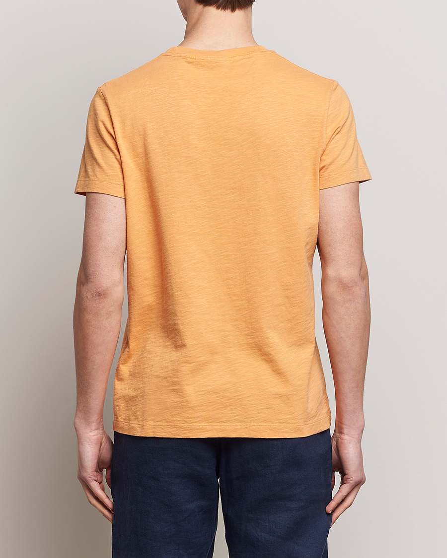 Herre | T-Shirts | Morris | Lily Slub Pocket Crew Neck Tee Orange