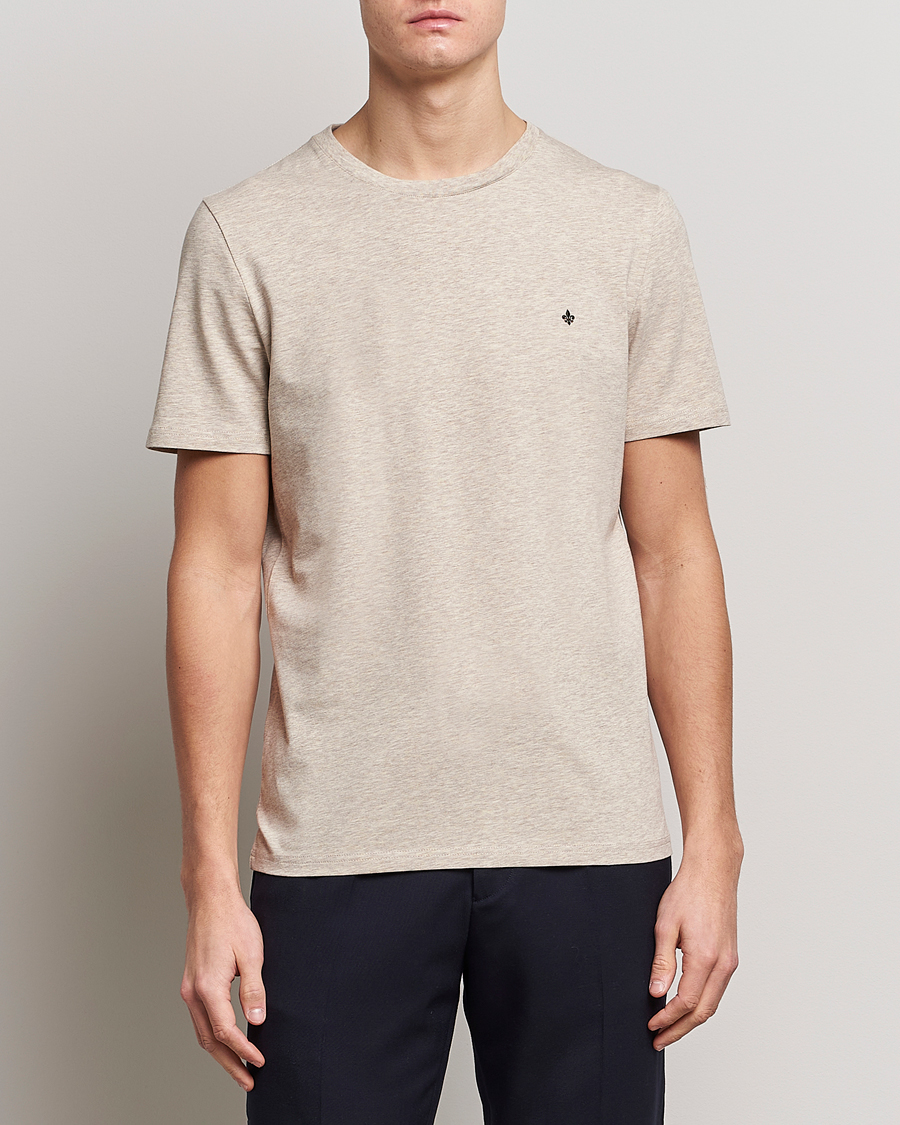 Herre | T-Shirts | Morris | James Cotton T-Shirt Beige