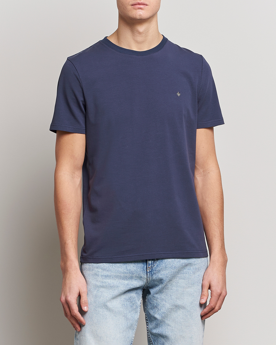 Herre | T-Shirts | Morris | James Cotton T-Shirt Navy