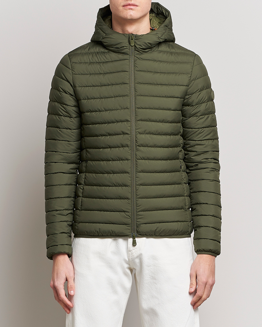 Herre | Jakker | Save The Duck | Luke Lightweight Matt Padded Hood Jacket Dusty Olive