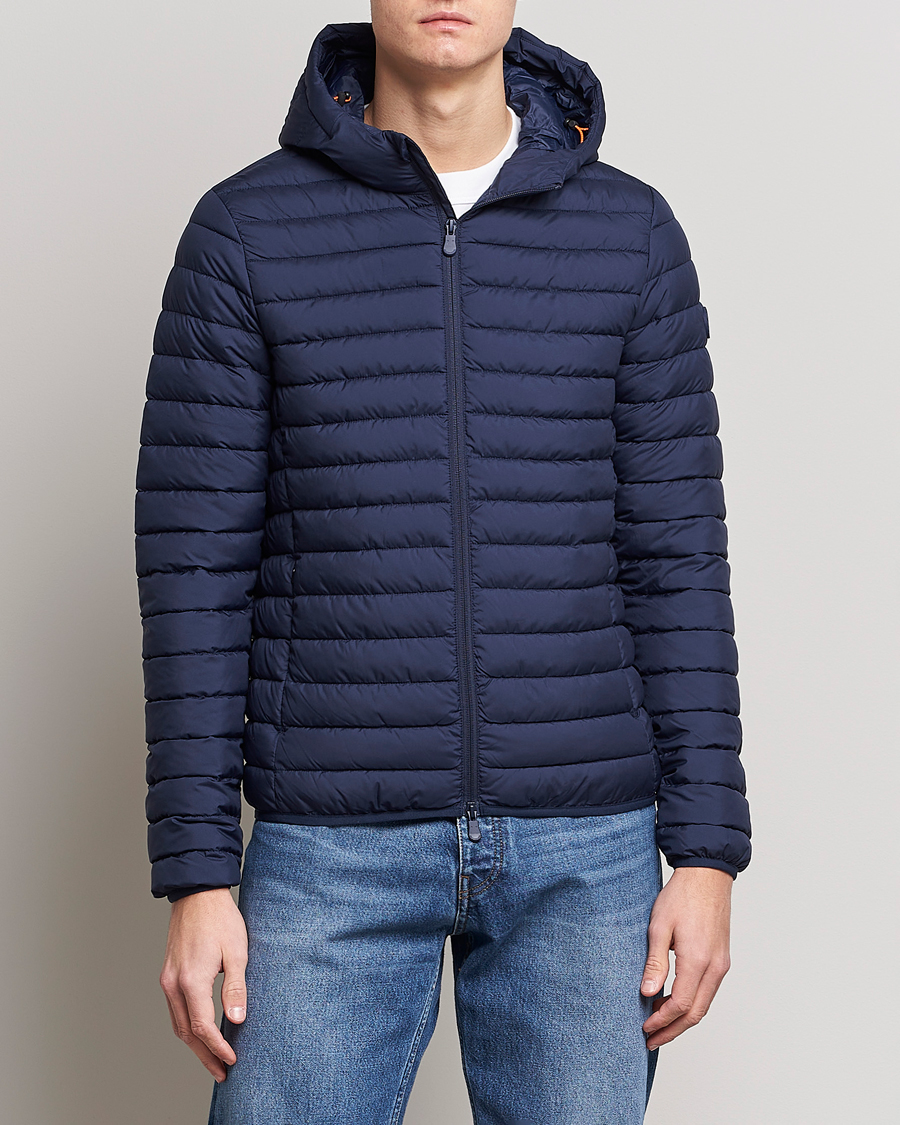 Herre | Jakker | Save The Duck | Luke Lightweight Matt Padded Hood Jacket Navy Blue