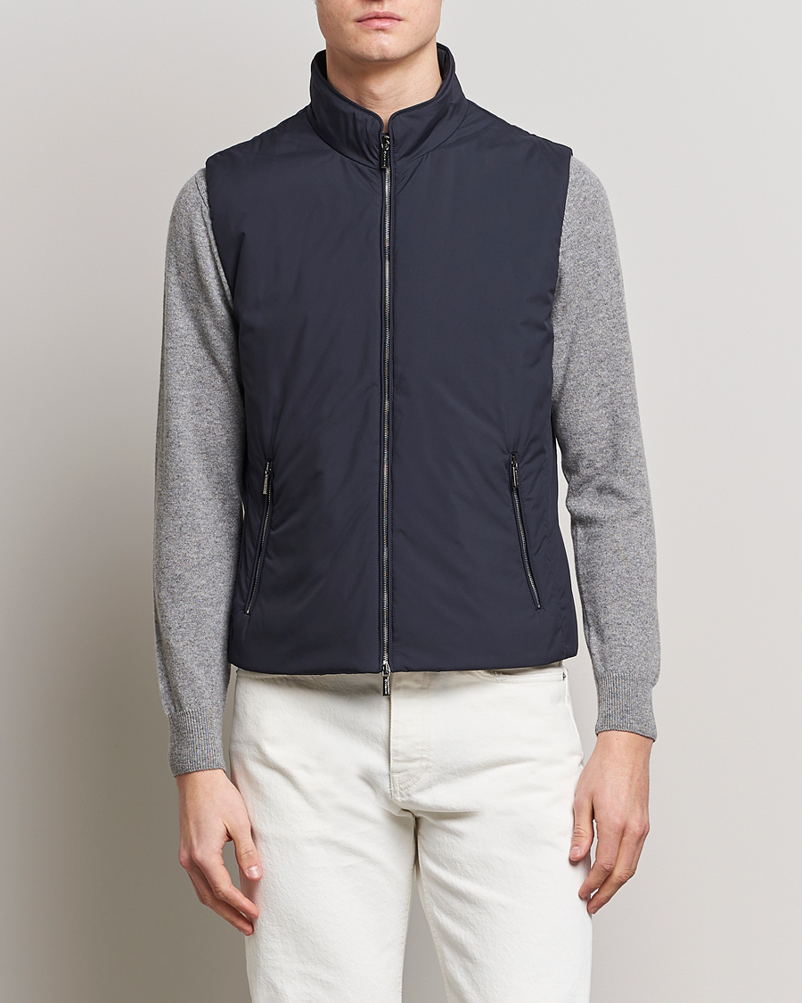 Herre | Italian Department | MooRER | Senio Padded Vest Navy