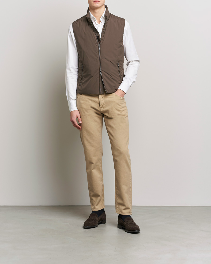 Herre | Vester | MooRER | Senio Padded Vest Brown