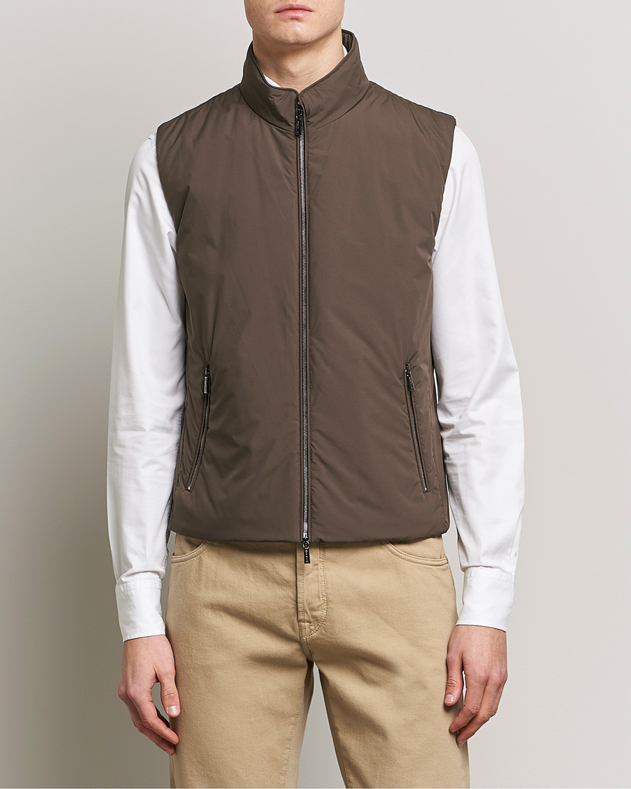 Herre | Vester | MooRER | Senio Padded Vest Brown