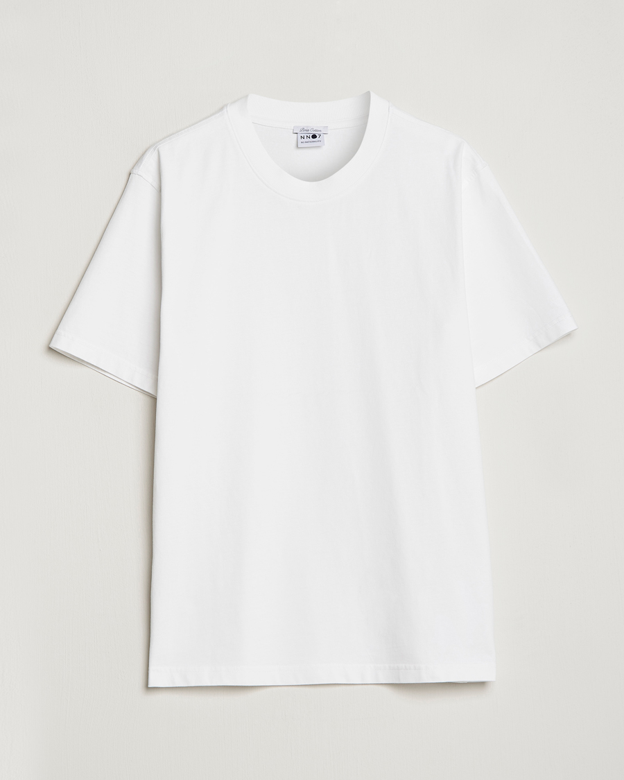 Herre | T-Shirts | NN07 | Adam Pima Crew Neck T-Shirt White