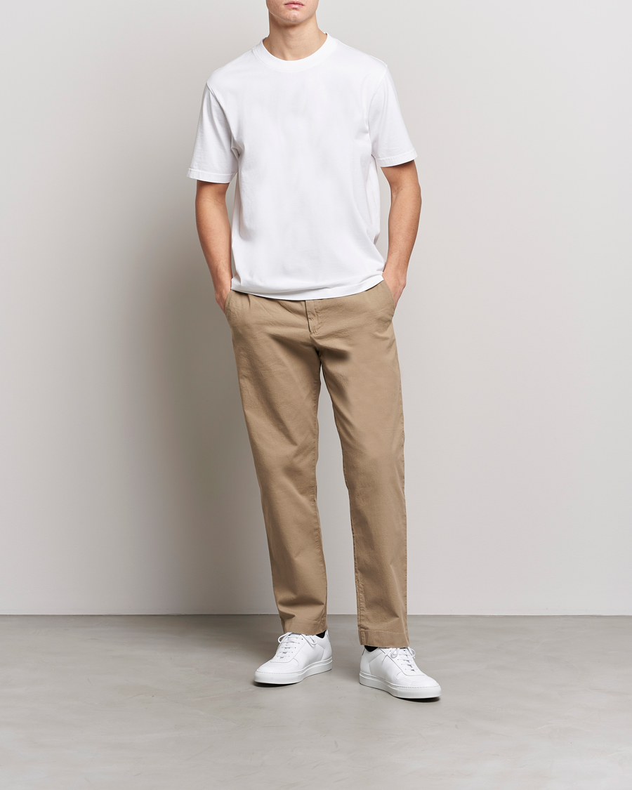 Herre | T-Shirts | NN07 | Adam Pima Crew Neck T-Shirt White