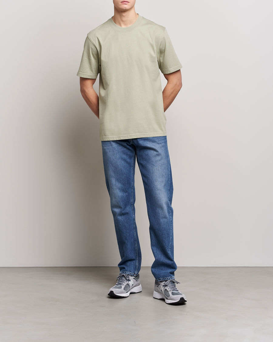 Herre | T-Shirts | NN07 | Adam Pima Crew Neck T-Shirt Pale Green
