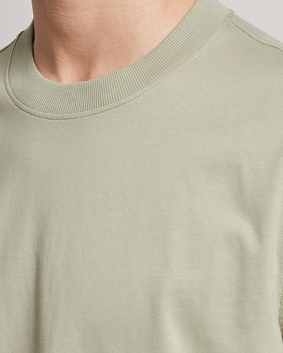 Herre | T-Shirts | NN07 | Adam Pima Crew Neck T-Shirt Pale Green